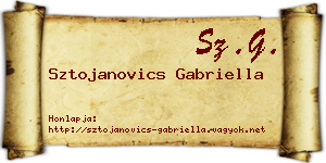 Sztojanovics Gabriella névjegykártya